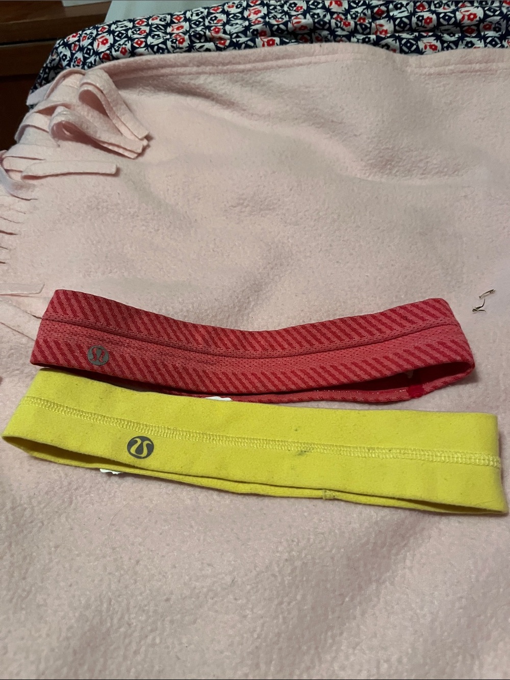 Lululemon Headbands in Red and Yellow